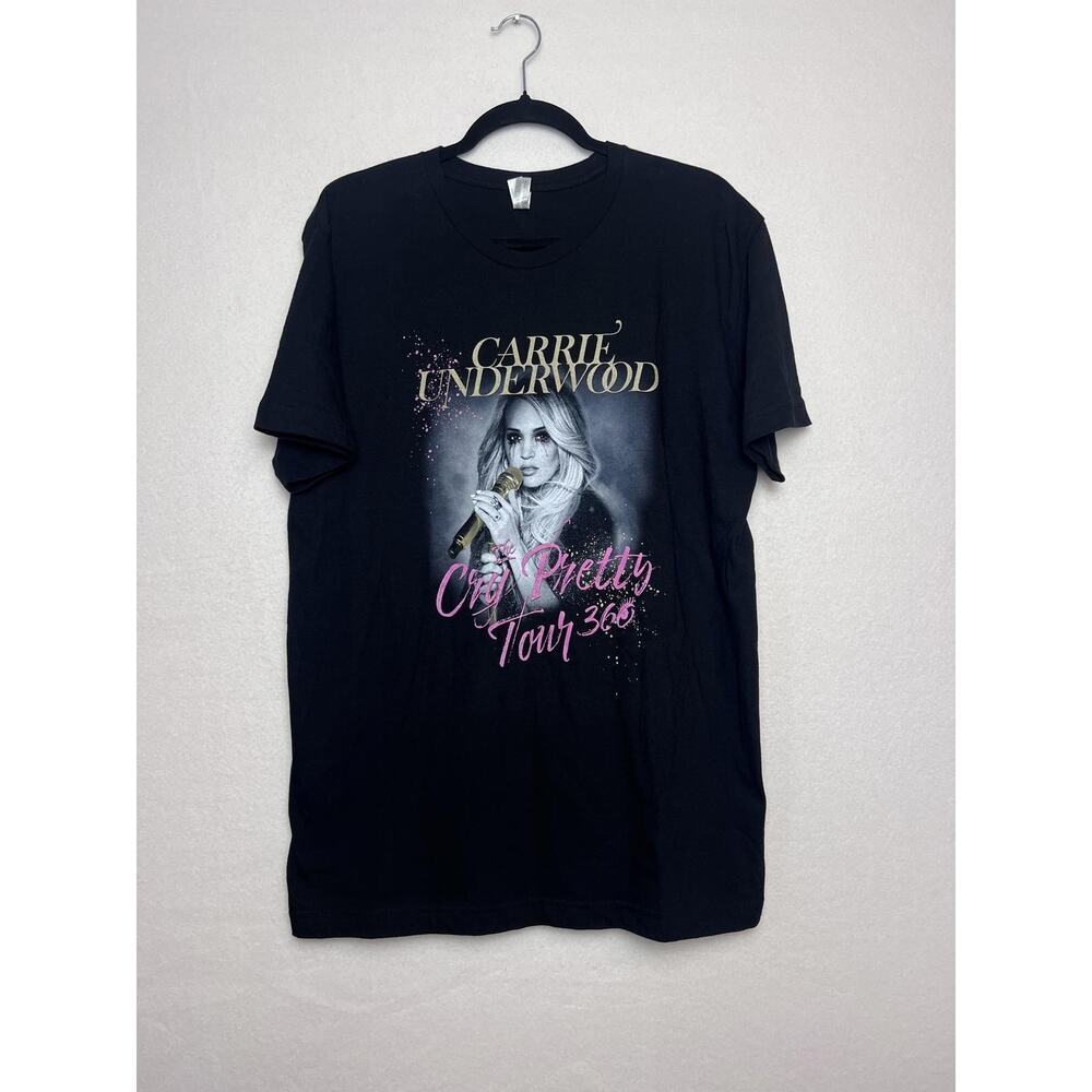 Carrie Underwood Cry Pretty Tour 360 Concert T-Shirt Short Sleeve Black Size L